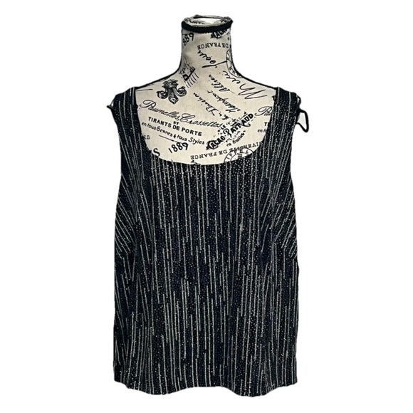 Alex Evenings Tops - vtg alex evenings Glitter Pleated Shell Blouse Embellished Formal Night Out 1X